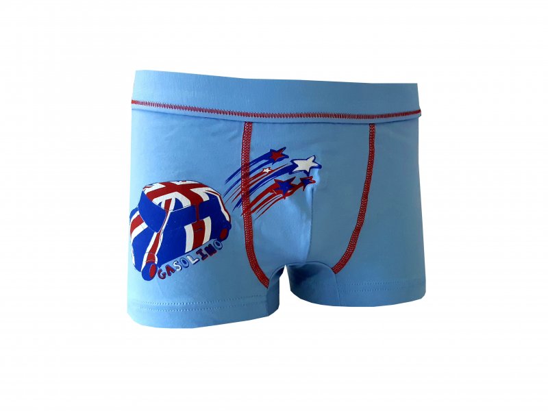 Gasolino boxerky chlapecké s autem 1597 světle modré | Vermali.cz